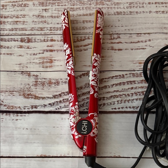 Chi Red Floral Hair Straightener Flat Iron - Picture 2 of 8